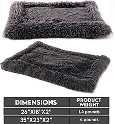 Details Bordered Design Calming Blanket/Mat for Cats & Dogs, Taupe, Large slide 2 of 6