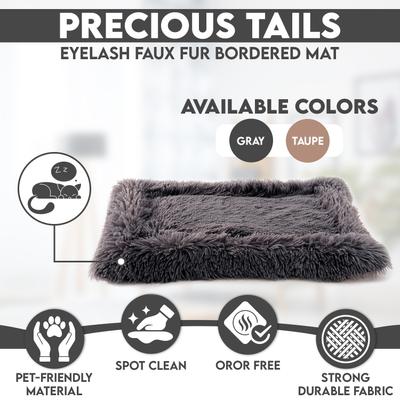 Show full view: Details Bordered Design Calming Blanket/Mat for Cats & Dogs, Taupe, Medium slide 6 of 8