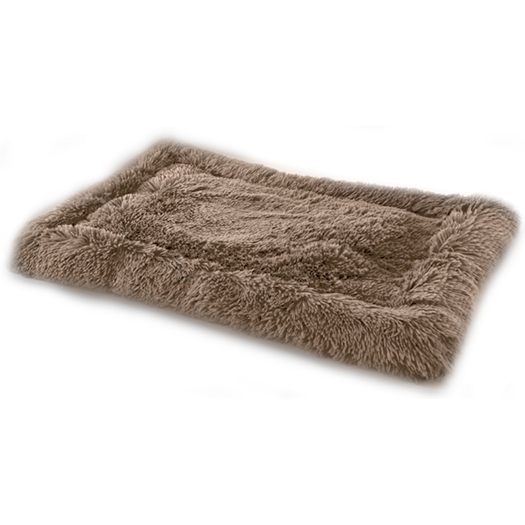 Details Bordered Design Calming Blanket/Mat for Cats & Dogs, Taupe, Medium
