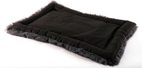Show full view: Details Bordered Design Calming Blanket/Mat for Cats & Dogs, Gray, Large slide 3 of 7