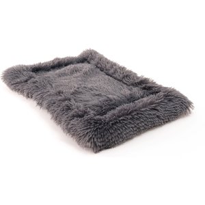 Details Bordered Design Calming Blanket/Mat for Cats & Dogs, Gray, Large