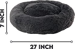 Details Calming Dog & Cat Bed, Medium, Charcoal slide 2 of 4