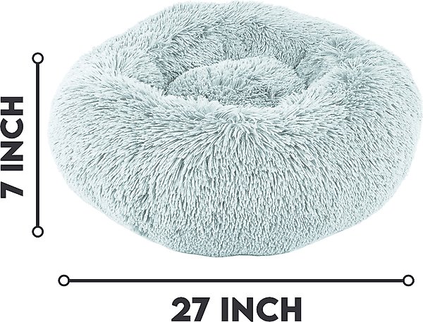 Show full view: Details Calming Dog & Cat Bed, Medium, Blue slide 3 of 3