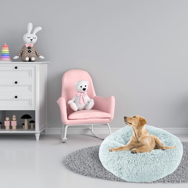 Show full view: Details Calming Dog & Cat Bed, Medium, Blue slide 2 of 3