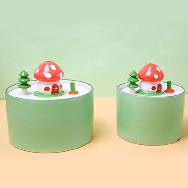 Happy & Polly Mushroom House Ceramic Cat Water Fountain