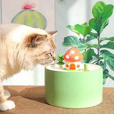 Show full view: Happy & Polly Mushroom House Ceramic Cat Water Fountain, 50-oz slide 6 of 8