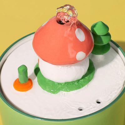 Show full view: Happy & Polly Mushroom House Ceramic Cat Water Fountain, 50-oz slide 3 of 8