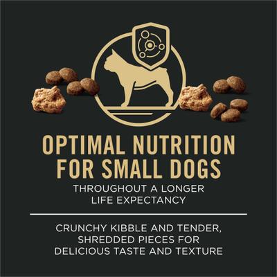 Purina Pro Plan Specialized Shredded Blend Beef & Rice Formula High Protein Small Breed Dry Dog Food