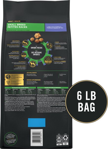 Show full view: Purina Pro Plan Small Breed Adult Shredded Blend Lamb & Rice Formula Dry Dog Food, 6-lb bag slide 3 of 13