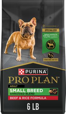 Purina Pro Plan Specialized Shredded Blend Beef & Rice Formula High Protein Small Breed Dry Dog Food