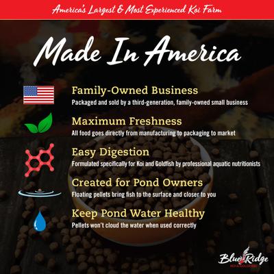 Show full view: Blue Ridge Koi & Goldfish Probiotic Plus Formula Koi & Goldfish Food, 50-lb bag slide 6 of 7