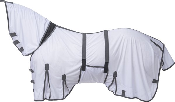 Tough1 Deluxe Contour Horse Fly Sheet with Neck Cover, White