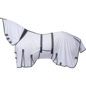 Tough1 Deluxe Contour Horse Fly Sheet with Neck Cover, White, 81-in