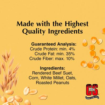 Show full view: C&S Nutty Treat Suet Wild Bird Food, case of 12 slide 2 of 12