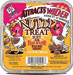 C&S Nutty Treat Suet Wild Bird Food, case of 12