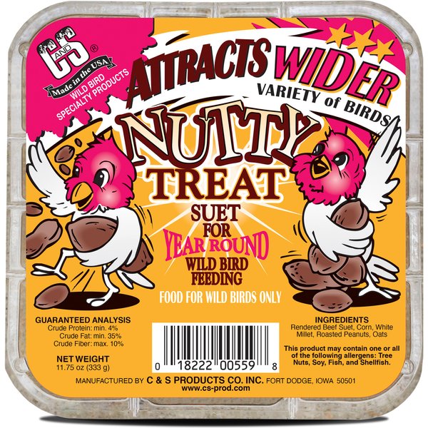 C&S Fruit n' Nut Treat Suet Wild Bird Food