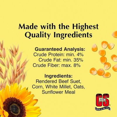 Show full view: C&S High Energy Suet Wild Bird Food, case of 12 slide 2 of 13