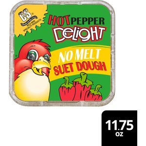 C&S Hot Pepper Delight No Melt Suet Dough Wild Bird Food, 11.75-oz tray, 1 count