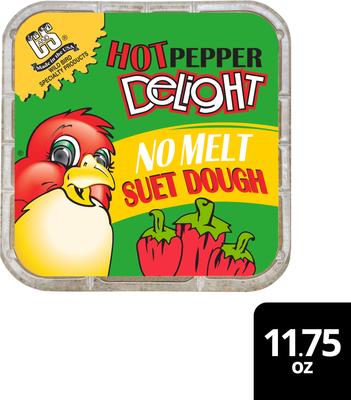 Show full view: C&S Hot Pepper Delight No Melt Suet Dough Wild Bird Food, 11.75-oz tray, 1 count slide 9 of 12