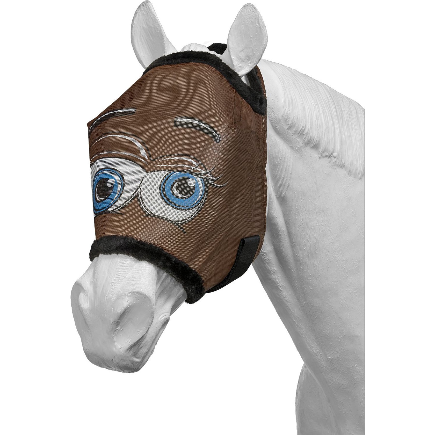 Tough1 Novelty Horse Fly Mask, Goofy Eyes, Warmblood