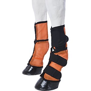 Tough1 Contoured Mesh Horse Fly Boots, Orange