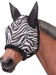 Tough1 Zebra Print Horse Fly Mask