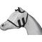 Show in main carousel: Tough1 Miniature Horse Fly Mask without Ears, White, Small slide 1 of 1