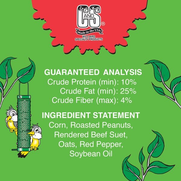 C&S Hot Pepper Suet Nuggets Bird Food, 27-oz bag