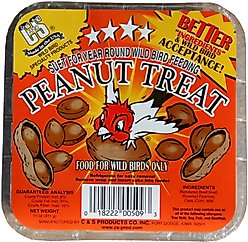 C&S Peanut Treat Suet Wild Bird Food, case of 12