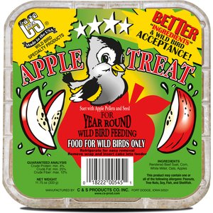 C&S Apple Treat Suet Wild Bird Food, case of 12