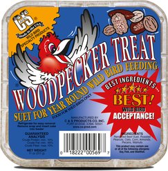 C&S Woodpecker Treat Suet Wild Bird Food, case of 12