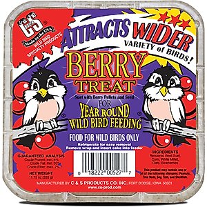 C&S Berry Treat Suet Wild Bird Food, case of 12