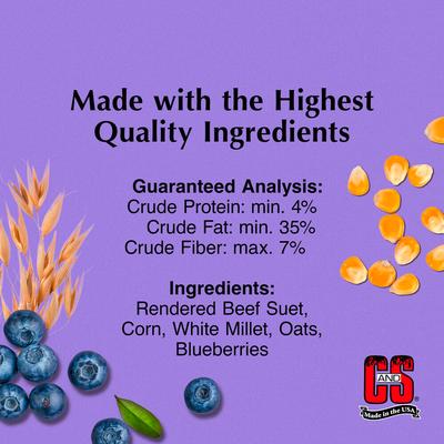 Show full view: C&S Berry Treat Suet Wild Bird Food, case of 12 slide 2 of 12