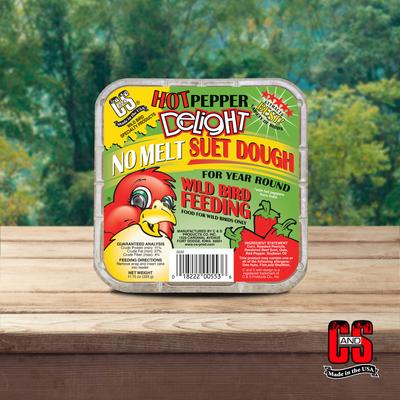 Show full view: C&S Hot Pepper Delight No Melt Suet Dough Wild Bird Food, 11.75-oz tray, 1 count slide 8 of 12