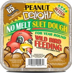 C&S Peanut Delight No Melt Suet Dough Wild Bird Food, 11.75-oz tray, 1 count