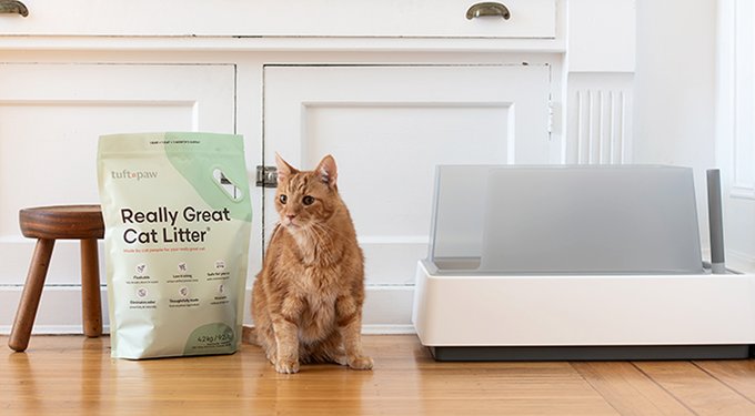 tuft + paw Really Great Cat Litter Unscented Low-Tracking, Flushable Tofu Cat Litter, 9.25-lb bag