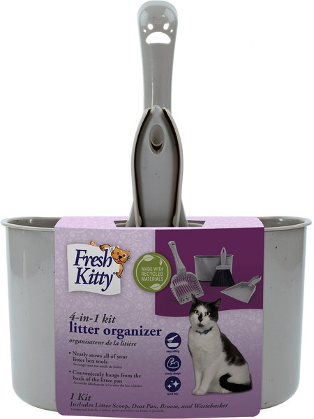 Show full view: Fresh Kitty 4-in-1 Cat Litter Box Organizer Kit slide 1 of 3