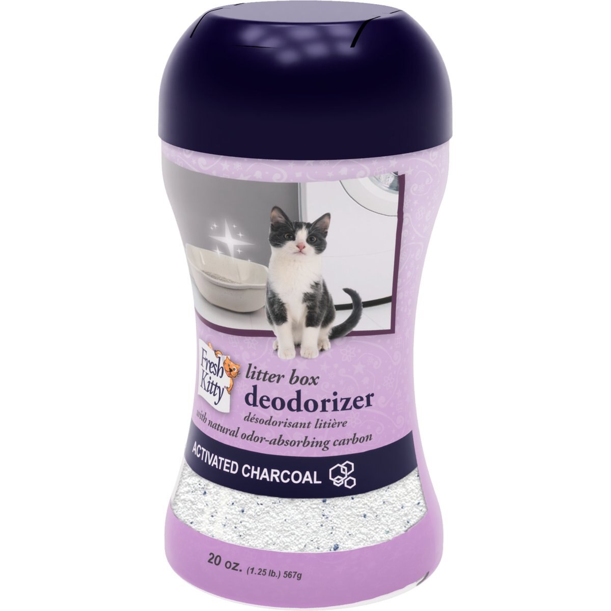 Fresh Kitty Fragrance-Free Charcoal Litter Deodorizer, 20-oz canister
