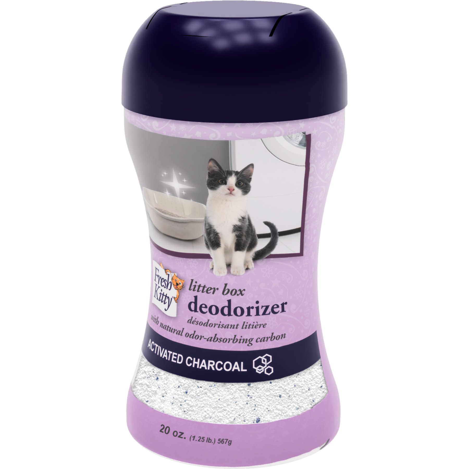 Fresh Kitty Fragrance-Free Charcoal Litter Deodorizer, 20-oz canister