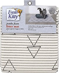 Fresh Kitty Triangles Foam Cat Litter Mat, Black, Jumbo
