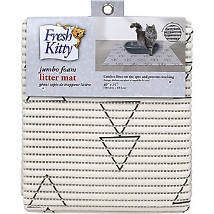 Fresh Kitty Triangles Foam Cat Litter Mat, Black, Jumbo