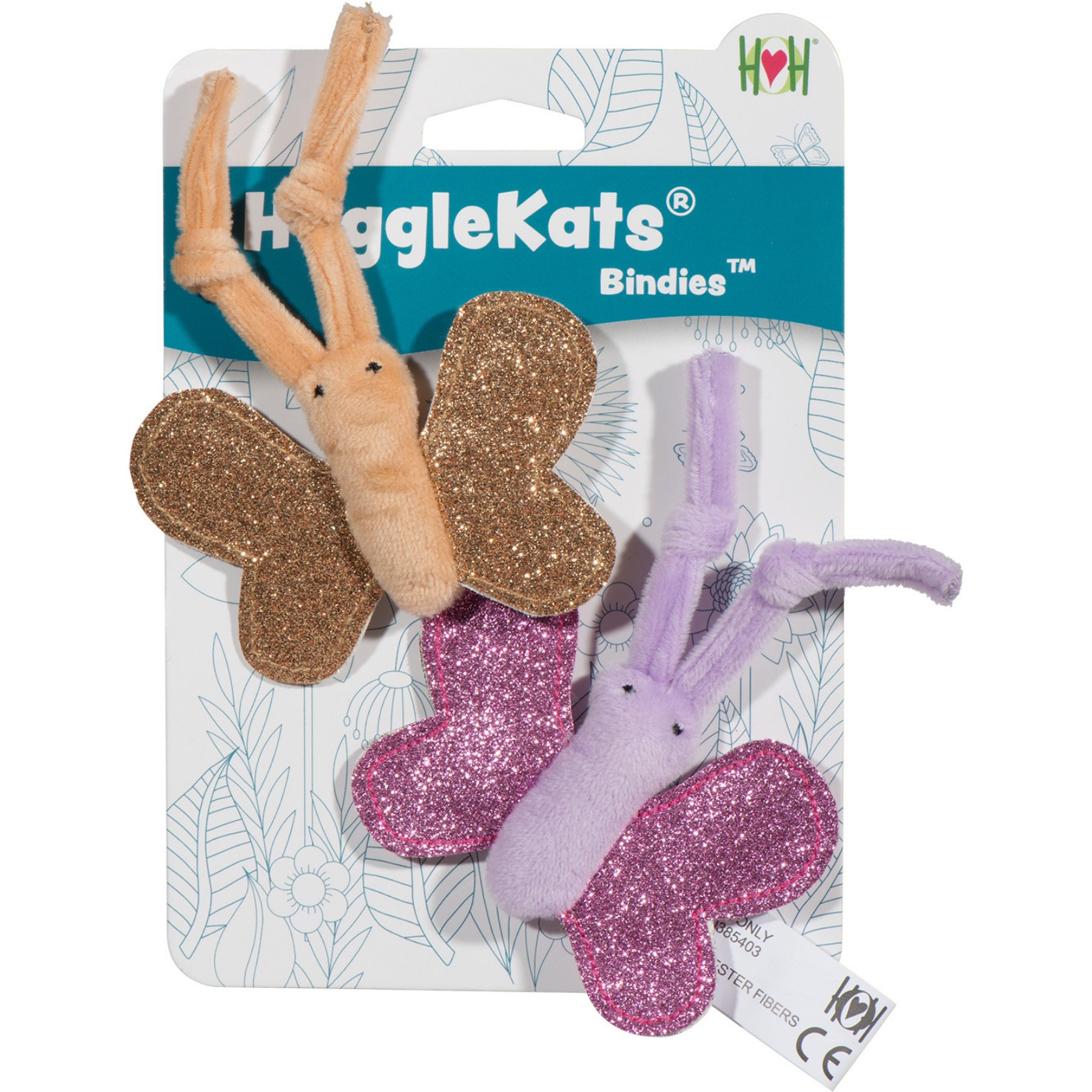 HuggleKats Bindies Cat Toy, 2 count