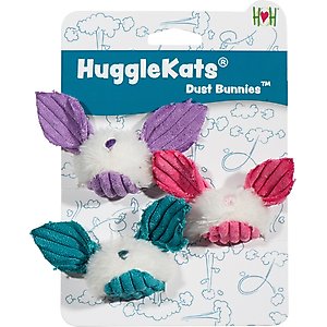 HuggleKats Dust Bunnies Cat Toy, 3 count