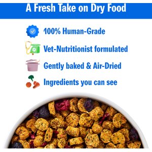 PetPlate FreshBaked Beef Gently Baked & Air-Dried Human-Grade Dog Food, 32-oz box