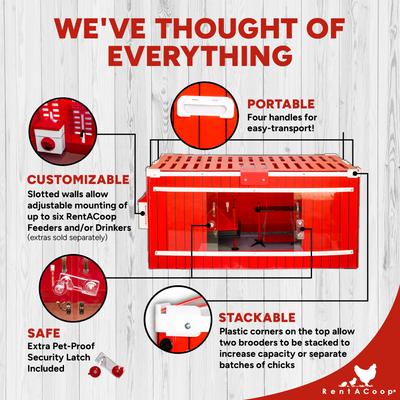 Show full view: RentACoop Red Barn Chick Brooder, Large slide 3 of 9