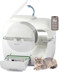 PetSnowy Automatic Odor-Free Self-Cleaning Cat Litter Box, Cream