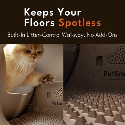Show full view: PetSnowy Automatic Odor-Free Self-Cleaning Cat Litter Box, Classic slide 3 of 8