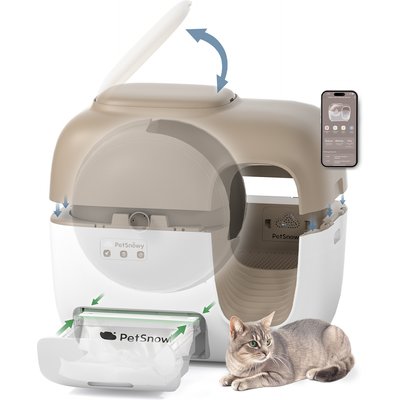 PetSnowy PetSnowy Automatic Odor-Free Self-Cleaning Cat Litter Box, Classic