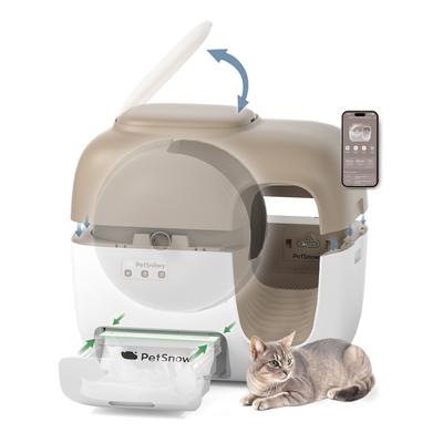 Show full view: PetSnowy Automatic Odor-Free Self-Cleaning Cat Litter Box, Classic slide 1 of 8