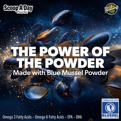 Show full view: PetBeing Scoop-A-Day Mobility, Muscle & Joint Support Powder Supplement for Dogs, 3.5-oz bottle slide 6 of 9